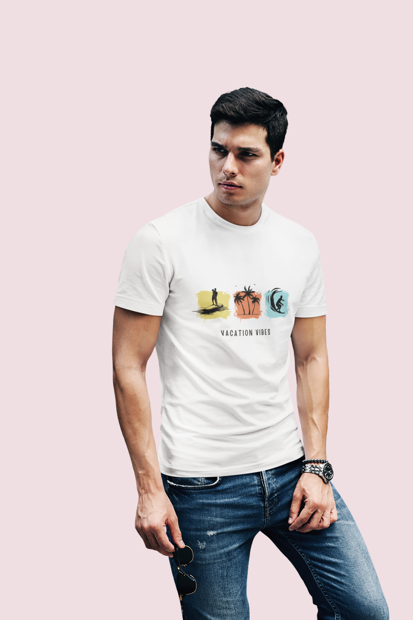 White Artistic Tee
