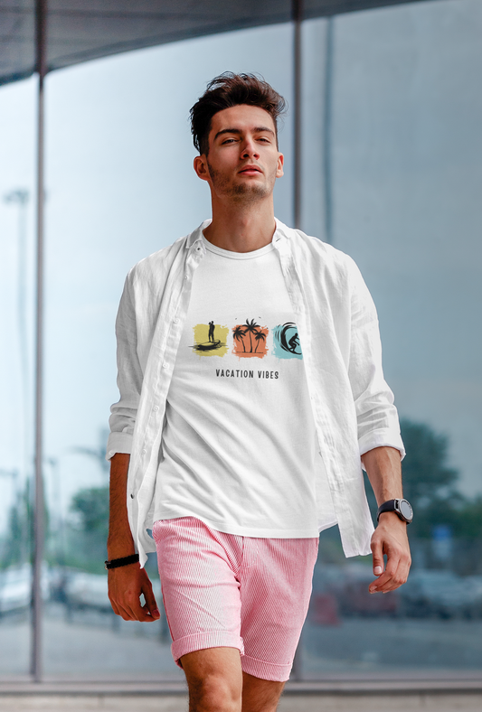 White Artistic Tee