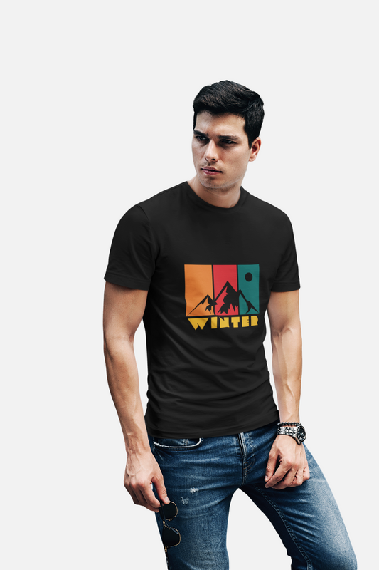 Black Minimal Print Tee