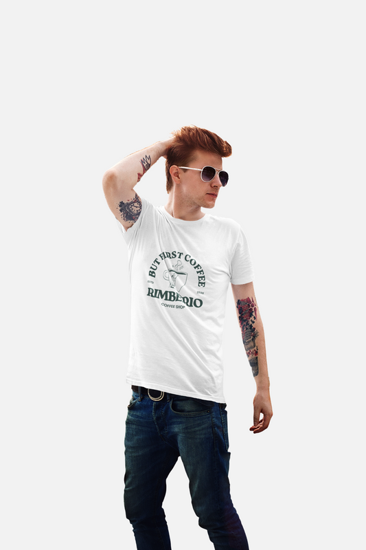 White Bold Print Tee